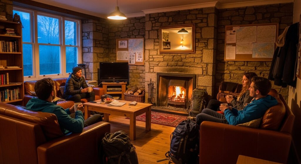 Budget travel Scotland winter showing affordable hostel accommodation November off-season prices