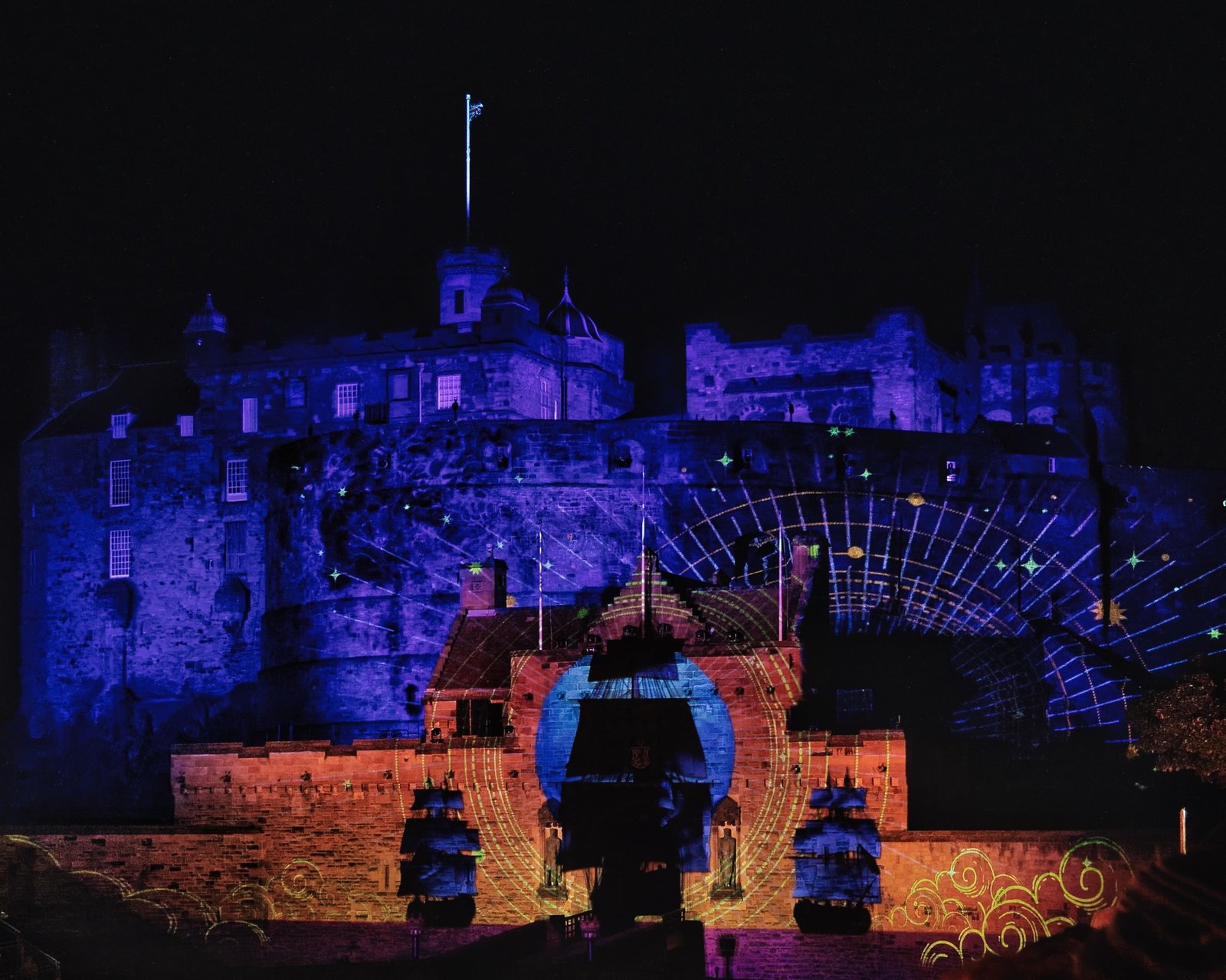 Edinburg Castle During Royal Military Tattoo